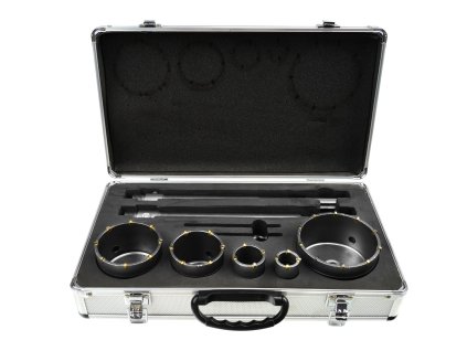 Set de freze pentru perete 9buc (30, 40, 65, 80, 100 mm + 2 adaptoare) G40009