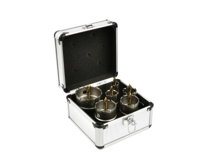 Set de ferăstraie cu carbură de tăiere în metal cu burghiu de titan 6 buc, 22-65mm, G40201