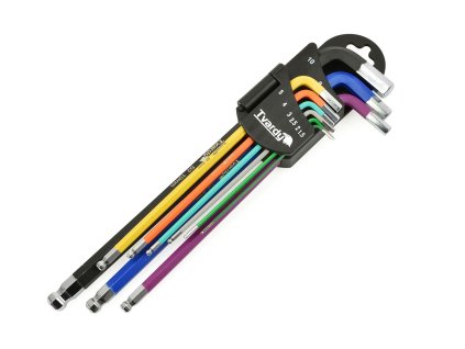 Chei imbus lungi colorate 1,5–10 mm, set 9 bucăți S2 T00120