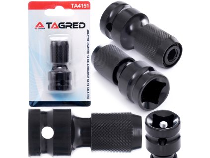 Adaptor impact pentru chei - reducție de la 1/2" pătrat la 1/4" HEX