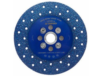 218585 diamantovy kotouc 2v1 na rezani a brouseni dlazdic kamene keramickeho gresu 125mm m14