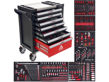 Corp de dulap pentru atelier, cărucior de atelier cu unelte Tagred TA217 298 EL, cheie clichet cu 72 dinți