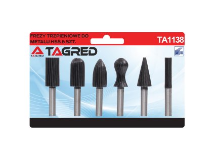 Freze cu coadă set 6 buc HSS freze pentru metal