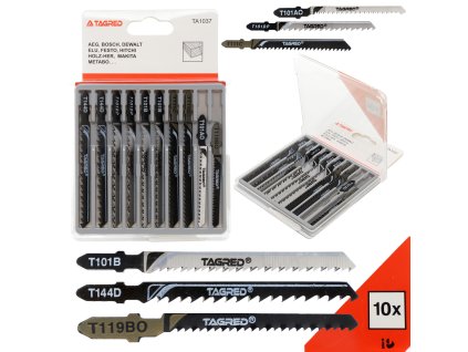 Lame de ferăstrău pentru fierăstrău pendular, lemn tip T, 10 buc.