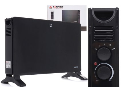 Radiator convector electric 2000W, negru