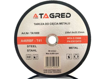 Disc de tăiere pentru metal și oțel SLIM RBF 230x1,6 mm