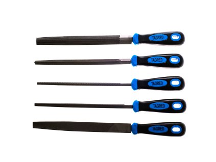 Set pilă, rașpel și dălți pentru metal, 5 bucăți, 200 mm