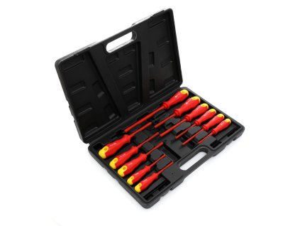 Set șurubelnițe izolate, călite, magnetice pentru electricieni, 12 bucăți