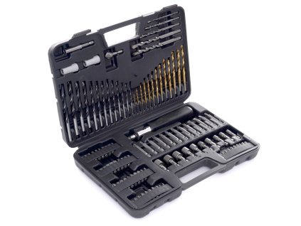 Set de burghie și biți cu șurubelniță, 109 bucăți în cutie.