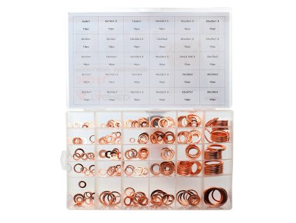 Set șaibe de cupru 300 buc. organizator