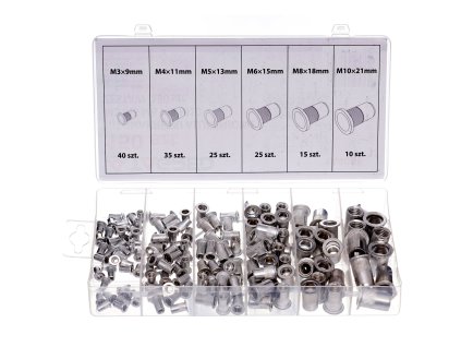 Piulițe nituri din aluminiu M3 M4 M5 M6 M8 M10 150 bucăți