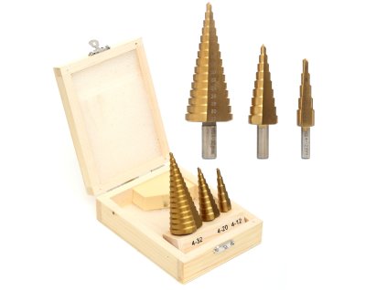 Set burghie trepte, 3 buc în casetă