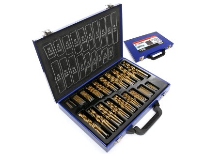 Burghie din titaniu, burghiu HSS-TIN, set 170 bucăți