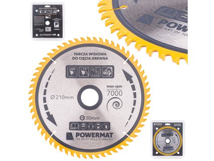 Disc de ferăstrău pe lemn cu dinți de carbură 210x30 60Z TDD-210x30x60Z