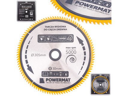 Disc cu vârf din carbură pentru lemn 305x30 100Z TDD-305x30x100Z