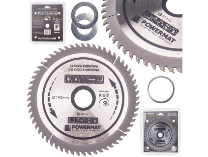 Disc de ferăstrău lemn carbură 190x30 60z TDD-190x30x60Z