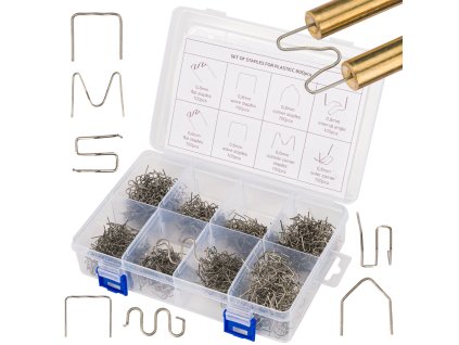 Capse pentru aparat sudura din plastic set 8 tipuri 800 buc + Carcasă RTZZP0087