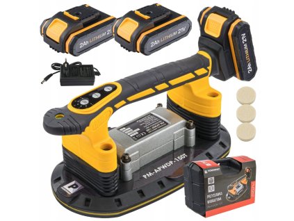 Ventuză vibratorie pentru plăci ceramice cu vibratoare de nivelare 2x baterie 21V PM-APWDP-150T