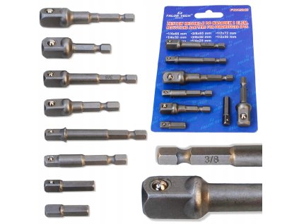 Sada adaptérů a redukcí pro nástavce do vrtačky – 8 ks1