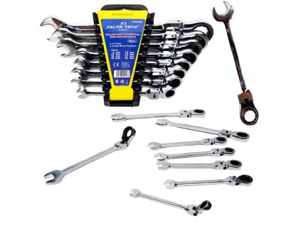 Sada plochých očkových klíčů s ráčnou – 8 22 mm, 8 ks1