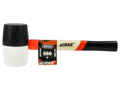 Cioc din cauciuc, maner din lemn 660 g VERKE V86550