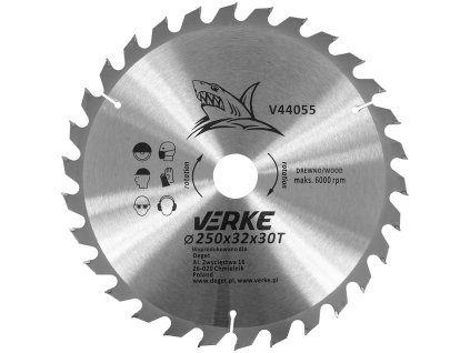 233076 kotouc vidiovy 250 mm x 32 mm x 30t verke v44055