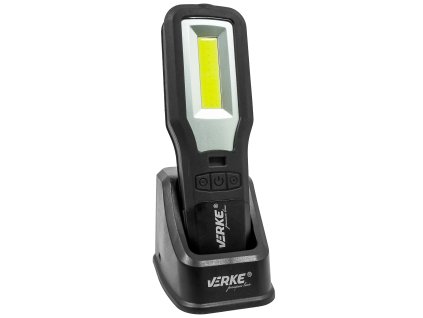Lampă de lucru 550 lm + 250 lm, 2000 mAh cu stație de andocare VERKE PREMIUM V87554