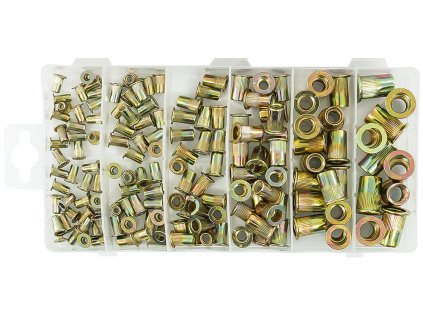 Set piulițe cu nituri din oțel M3-M10, 150 buc, VERKE V06702