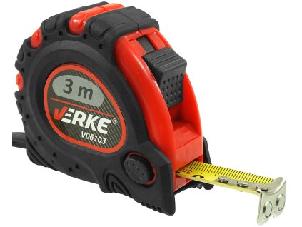 Bandă de măsurare 3m x 18mm galbenă VERKE V06103