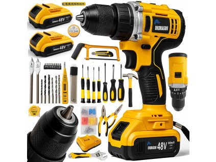 48V BEZSZCZOTKOWA AKUMULATOROWA WIERTARKO WKRETARKA UDAROWA 2xAKU ZESTAW 92
