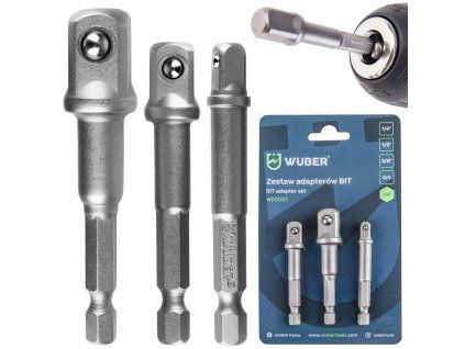 adaptery redukcyjne 1 4 hex 3 sztuki wuber