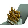 Set de burghie 28 buc 1,5 mm-13 mm HSS TiN GEKO Profi cu cutie metalică G38235
