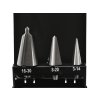 Set de burghie etajate 3 buc 3-30 mm (cutie metalică) G38573