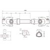 Arbore de transmisie 100 cm (tub-T) G72301
