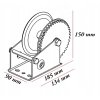 Troliu cu manivelă, troliu manual cu cablu 545 kg 1200lbs, cablu 10m