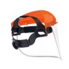 Scut de protecție cu vizor PVC și fixare pe cap