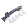 Spatulă și racletă pentru aplicare și îndepărtare etanșare siliconică 3în1, 5 adaptori