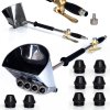 Pistol pneumatic pentru tencuire, tencuitoare pentru tencuială, mortar, plafoane + 8 duze metalice