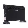 Radiator electric convector cu termostat, ventilator TURBO, temporizator, putere 2000W, negru