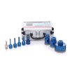 Carote diamantate pentru ceramică, piatră, gresie, faianță 6, 8, 10, 12, 20, 35, 45, 68mm M14, valiză, adaptor, set de 9 bucăți