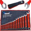 Sada plochých a očkových klíčů s gumovou rukojetí 17 ks01