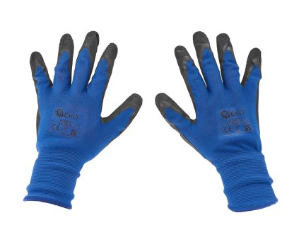Zaščitne rokavice prevlečene, velikost 12 - modre G75015