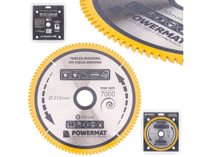 Rezalni disk za les 210x30 100Z TDD-210x30x100Z