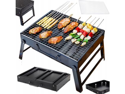 Skládací přenosný gril na uhlí1