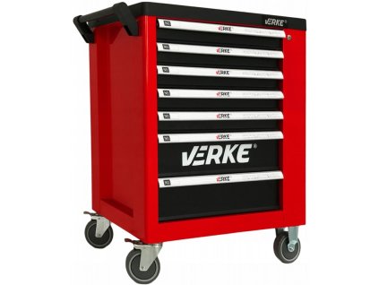 Delavniški voziček 7+1 predal rdeč VERKE V33101