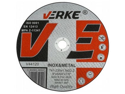 Rezalni disk za kov 230x1,9x22,2 VERKE V44120