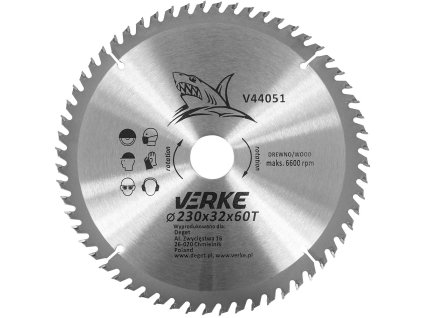 Rezalni disk widia 230 mm*32 mm*60T VERKE V44051