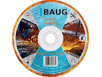 Rezalni disk za kov 230x1.9x22.2mm BAUG