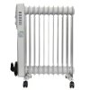 Oljni električni radiator 11 reber, moč 2500W, bel