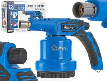 202967 plynova pajeci lampa s piezo zapalovanim 360 stupnu na kartuse 190g kovova profi g20080